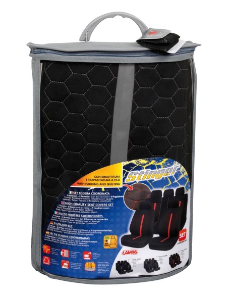 |AutoNeo.roHuse scaun Stinger 9buc Negru/Gri