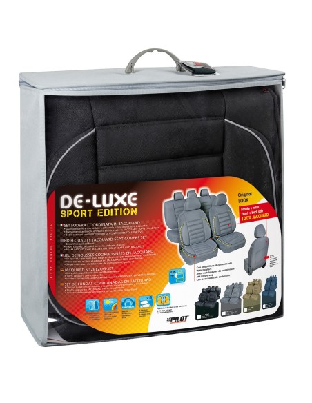 |AutoNeo.roHuse scaun De-Luxe Sport Edition jacquard high-quality 9buc - Negru