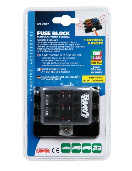 |AutoNeo.roCutie sigurante 1 intrare 6 iesiri 12/24V