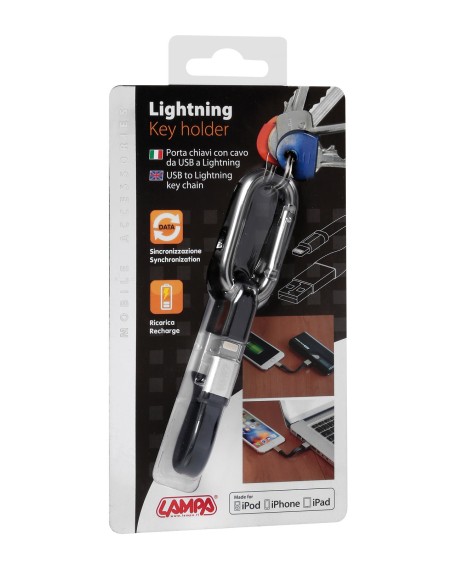 |AutoNeo.roBreloc chei cu cablu 10cm - USB la Apple Lightning