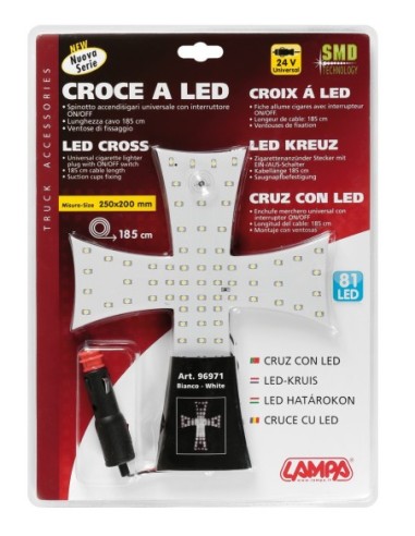|AutoNeo.roOrnament interior cu LED-uri New Series 24V - Cruce - Alb