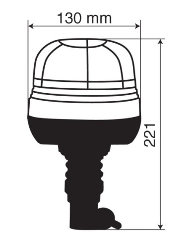 |AutoNeo.roGirofar stroboscopic galben LED cu fixare DIN 12/24V RL-9