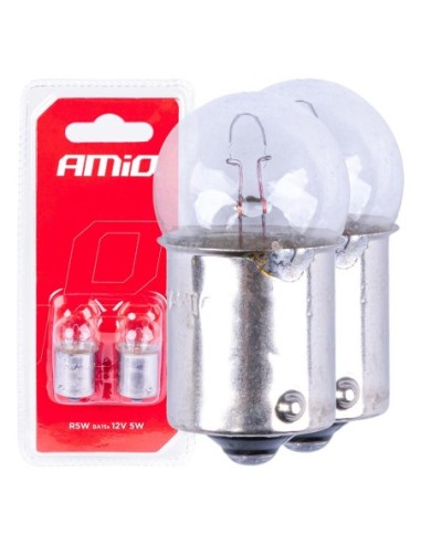 |AutoNeo.roSet 2 becuri cu halogen, soclu R5W, BA15s, alimentare 12V