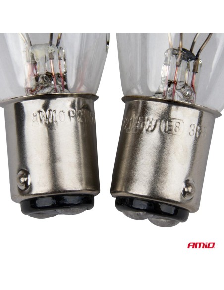 |AutoNeo.roSet 2 becuri cu halogen, soclu P21, 5W, BAY15D, alimentare 12V