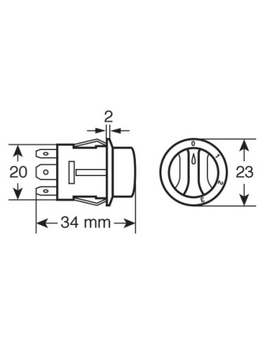 |AutoNeo.roIntrerupator rotativ cu 4 pozitii 12/24V - 10A