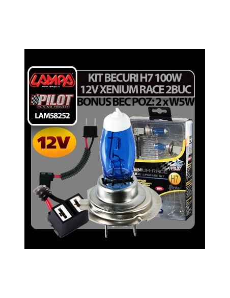 |AutoNeo.roBec halogen 12V - H7 - 100W Xenium Race PX26d 2buc + Pachet bonus
