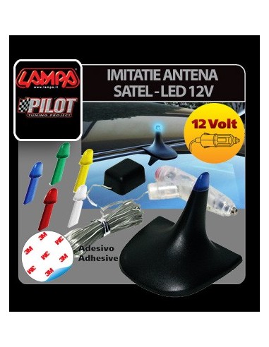 |AutoNeo.roImitatie antena Satel - Led 12V 5 culori