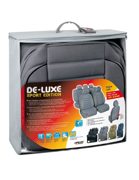 |AutoNeo.roHuse scaun De-Luxe Sport Edition jacquard high-quality 9buc - Gri