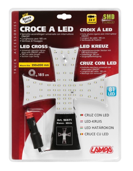 |AutoNeo.roOrnament interior cu LED-uri New Series 24V - Cruce - Alb