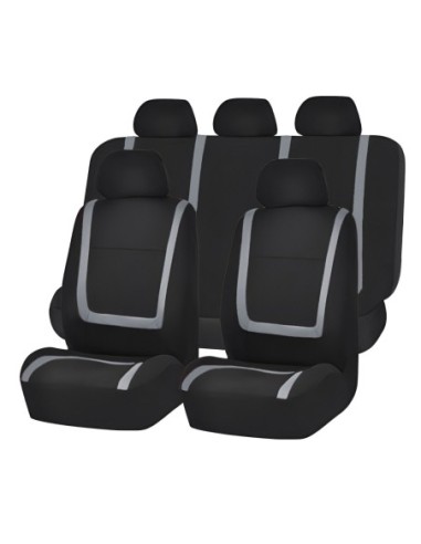 |AutoNeo.roSet huse scaun auto ieftine, Universale 9 piese, model GREY LINE - GRI