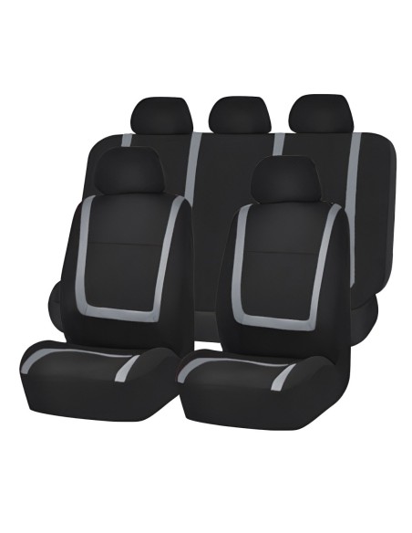 |AutoNeo.roSet huse scaun auto ieftine, Universale 9 piese, model GREY LINE - GRI