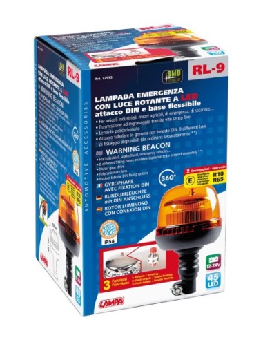 |AutoNeo.roGirofar stroboscopic galben LED cu fixare DIN 12/24V RL-9