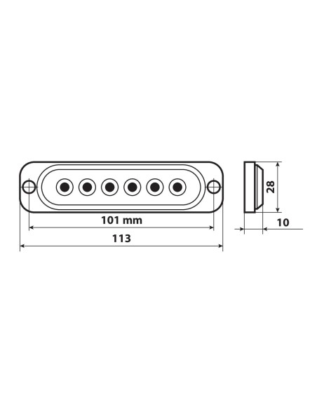 |AutoNeo.roStroboscop multifunctional 6LED 12/24V - Portocaliu