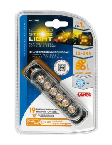 |AutoNeo.roStroboscop multifunctional 6LED 12/24V - Portocaliu