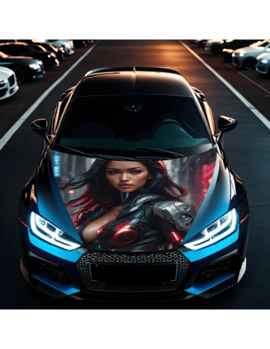 |AutoNeo.roFolie Capota Auto "Hood Art" rezistenta la exterior, marime L (180 x 130cm)