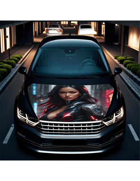 |AutoNeo.roFolie Capota Auto "Hood Art" rezistenta la exterior, marime L (180 x 130cm)