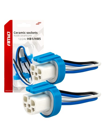 |AutoNeo.roSet 2 mufe ceramice drepte, soclu HB1, HB5, rezistente termic