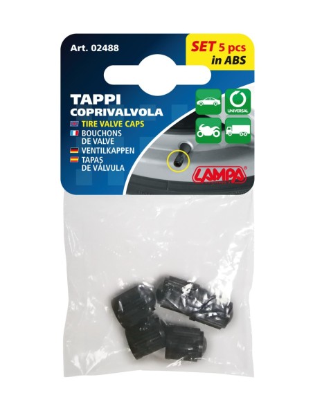 |AutoNeo.roCapacele valve din ABS 5buc - Negru
