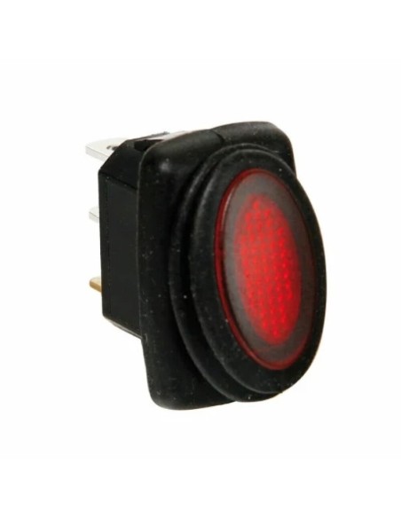 |AutoNeo.roIntrerupator basculant impermeabil Micro 12V/24V - 10A lumina LED - Rosu