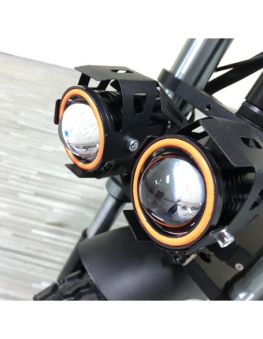 |AutoNeo.roProiector LED cu Lupa Angel Eye ALB si Devil Eye RED 12V Off-Road, ATV, SSV, UTV