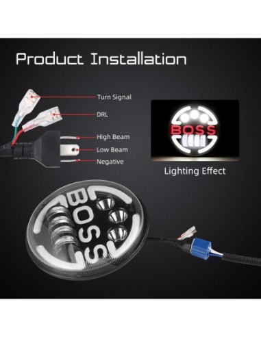 |AutoNeo.roLampa Suplimentara LED pentru Vehicule Off-Road, ATV, SSV, cu inscriptie "BOSS"