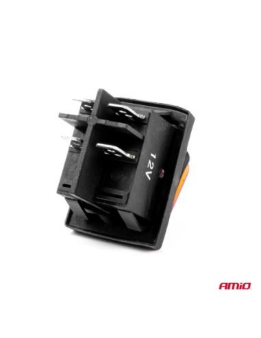 |AutoNeo.roIntrerupator On/Off, 12/24V, dreptunghiular, waterproof, iluminat culoare Galben, destinatie auto