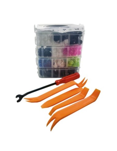 |AutoNeo.roSet 470 buc cleme din plastic + 5 unelte Carguard