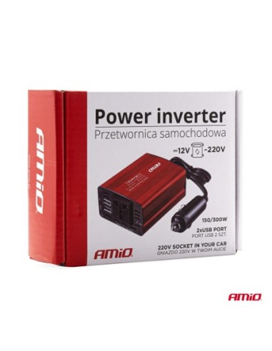 |AutoNeo.roConvertor de tensiune 12V - 230V, 150W/300W, 2 x USB 5V