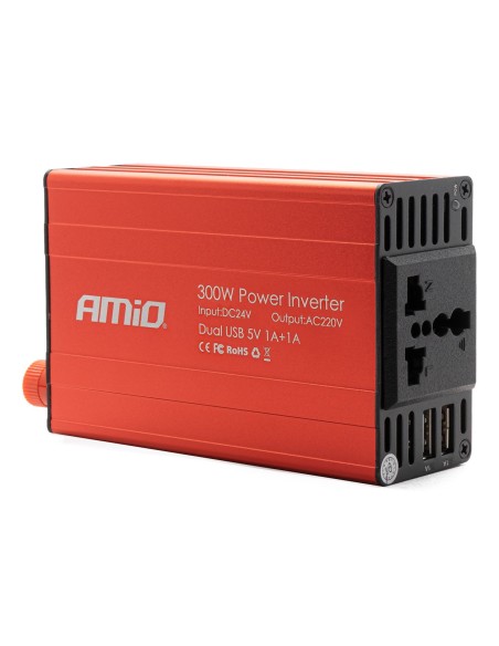 |AutoNeo.roConvertor de tensiune auto 24V - 230V, 300W/600W, 2 x USB 5V