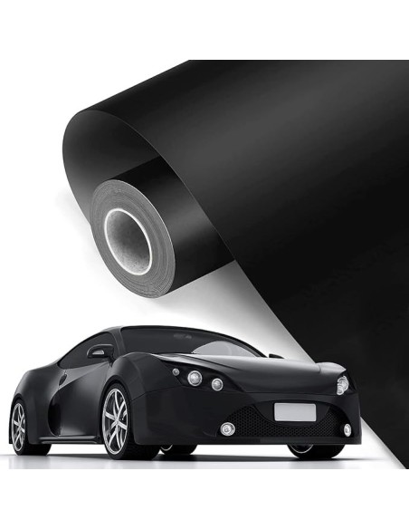 |AutoNeo.roFolie auto pentru colantare integrala, Termoplastica, cu tehnologie "BUBBLE FREE", culoare Negru, finisaj Mat
