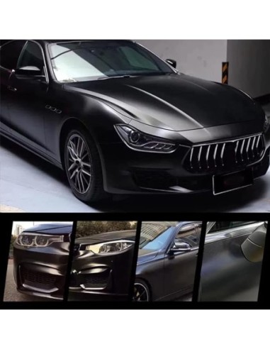 |AutoNeo.roFolie auto pentru colantare integrala, Termoplastica, cu tehnologie "BUBBLE FREE", culoare Negru, finisaj Mat