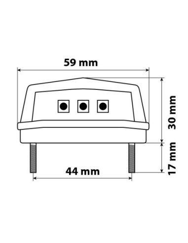|AutoNeo.roLampa iluminat numar inmatriculare cu 3 SMD 12V - Alb
